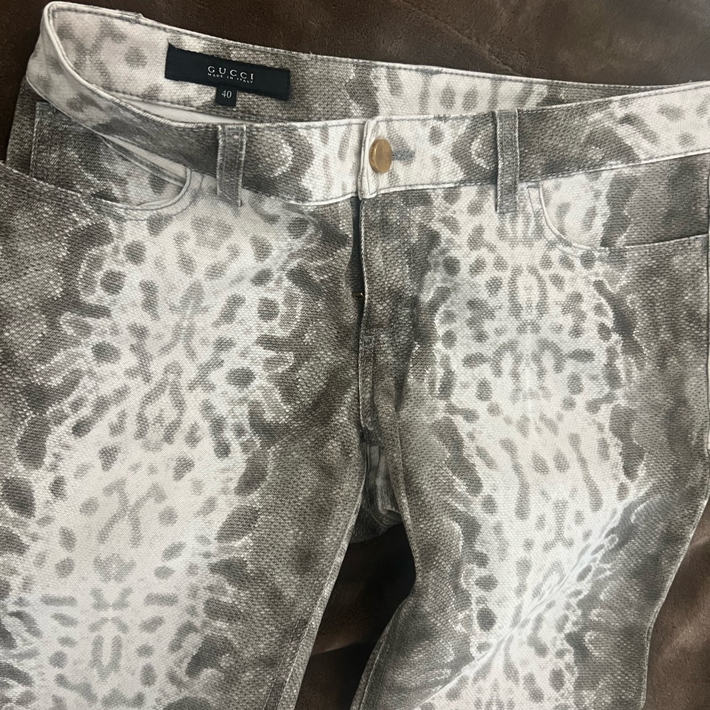 Gucci runway, white python print